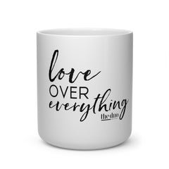 Love Over Everything - Heart Shape Mug