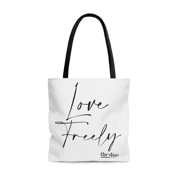 Love Freely - Black & White Tote Bag