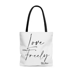 Love Freely - Black & White Tote Bag