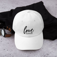 Love Happens - White Dad hat