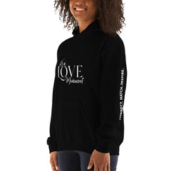 Love Movement  - Decor Sleeve  White Text Unisex Hoodie