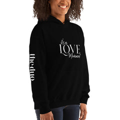Love Movement  - Decor Sleeve  White Text Unisex Hoodie