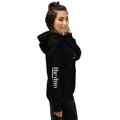 Love Freely - Decor Sleeve  White Text Unisex Hoodie