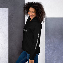 More Love - Decor Sleeve  White Text Unisex Hoodie copy
