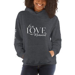 Love Movement  - Decor Sleeve  White Text Unisex Hoodie