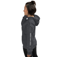 Love Freely - Decor Sleeve  White Text Unisex Hoodie