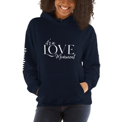 Love Movement  - Decor Sleeve  White Text Unisex Hoodie