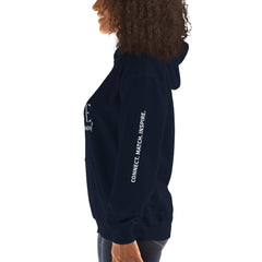 Love Movement  - Decor Sleeve  White Text Unisex Hoodie