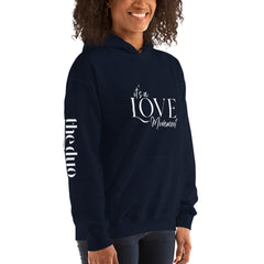 Love Movement  - Decor Sleeve  White Text Unisex Hoodie