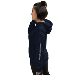 Love Freely - Decor Sleeve  White Text Unisex Hoodie