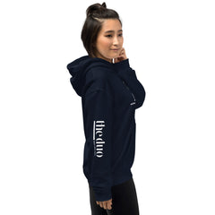 Love Freely - Decor Sleeve  White Text Unisex Hoodie