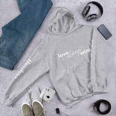 Love Always Wins - White Text Unisex Hoodie