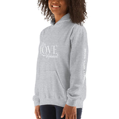 Love Movement  - Decor Sleeve  White Text Unisex Hoodie