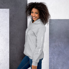 More Love - Decor Sleeve  White Text Unisex Hoodie copy