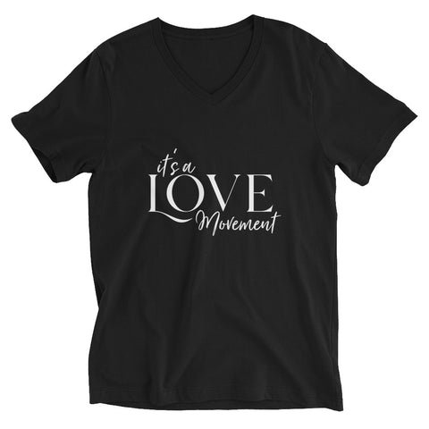 Love Movement - The Duo Unisex Short Sleeve V-Neck T-Shirt (Black)