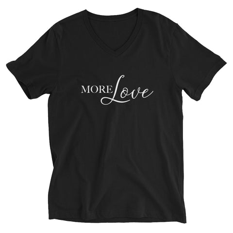 More Love - The Duo Unisex Short Sleeve V-Neck T-Shirt (Black)