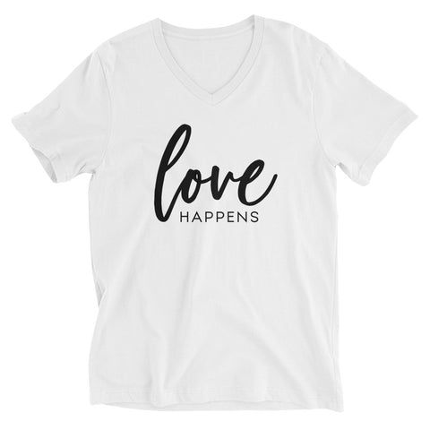 Love Happens - The Duo Unisex Short Sleeve V-Neck T-Shirt