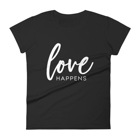 Love Happens - The Duo Women's short sleeve t-shirt (Dark Colors)