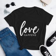 Love Happens - The Duo Women's short sleeve t-shirt (Dark Colors)