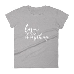 Love Over Everything  - The Duo Women's short sleeve t-shirt (Dark Colors)