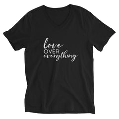 Love Over Everything - The Duo Unisex Short Sleeve V-Neck T-Shirt (Black)