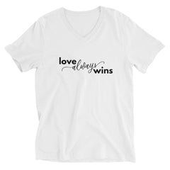 Love Always Wins - The Duo Unisex Short Sleeve V-Neck T-Shirt