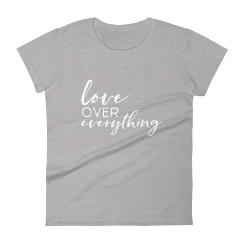 Love Over Everything  - The Duo Women's short sleeve t-shirt (Dark Colors)